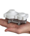 Flame King 160,000 BTU vertical-mounted 2-stage propane regulator with white plastic cover