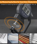 Digital Thickness Gauge With 1 Inch Range, 0.0005 Inch Resolution, 0.01 mm Accuracy, Ultra Fast Response For Wood Metal Plastic, Bang-On Readings For Pros And DIY Makers, No Guesswork. Digital thickness gauge measuring 10mm material