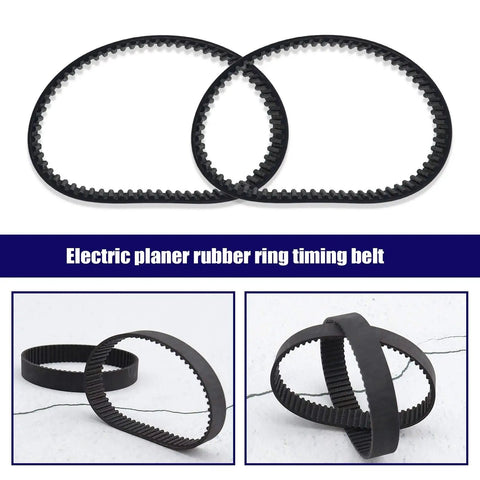 Two Pack HTD201 3M Rubber Planer Drive Belt featuring 67 teeth, closed loop design, heavy duty for SKIL 1500 Series electric planers.