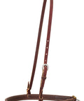 Heavy Harness Leather Noseband For Tack With Rust Resistant Stainless Hardware Hand Rubbed Finish Oil Dipped And Saddle Butter Treated Golden Chestnut 1 Inch Noseband For Smooth Ride Ready Pro Grade Performance.