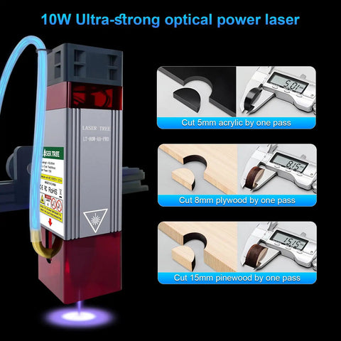 10W Laser Engraver With Air Assist Pump And Magnetic Pad Kit Built In FAC Eye Protection Class 4 Laser cutting various materials