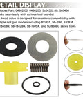 Head Valve Kit Replacement For 18 Gauge Brad Nailer And Pneumatic Tools, Fits BT1855K, SL1838BC, SX1838, parts displayed