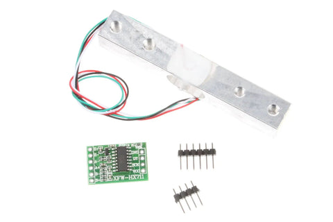 1kg 5kg 10kg 20kg Load Cell And HX711 Combo Pack Kit With Aluminum Alloy Load Cell High Precision Weight Sensor And HX711 Amplifier Board For Fast And Precise Scale Projects For DIY Makers. Aluminum load cell with HX711 board and pins