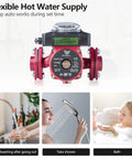 Plug And Play 115V Hot Water Recirculating Pump With Timer 115W Workhorse Delivers Mean Flow At 12.68 Gpm For Boiler And Solar Heater Systems visible in close-up with highlighted features.