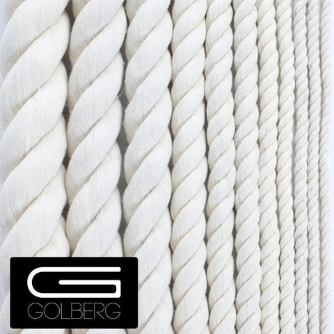 Close-up of Twisted 100 Percent Natural Cotton Rope White Half Inch By 300 Feet Undyed Safe For Pets And Crafts Made From USA Grown Cotton Easy To Dye Or Color Yourself