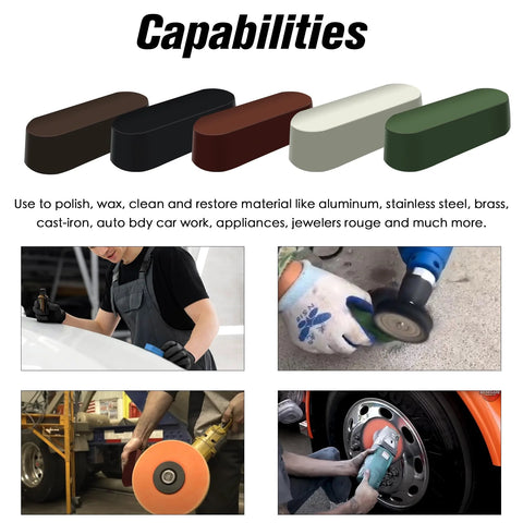 8-inch buffing wheel kit with 9 aluminum polishing wheels and 5/8-inch arbor for angle grinders