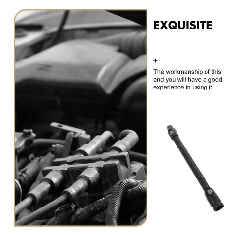 Flexible Socket Extension Sleeve Half Inch Drive Bendable Wrench Rod, 350mm Long for Automotive and Home Repair, Curved Connection