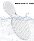 Glass Foot File With Fine Grinding Points For Dead Skin Removal And Calluses submerged in water, showing dual texture surface.