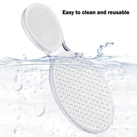 Glass Foot File With Fine Grinding Points For Dead Skin Removal And Calluses submerged in water, showing dual texture surface.