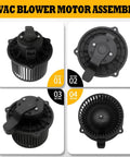 Direct Fit HVAC Blower Motor Assembly For Kia Soul 2010 To 2019, showing different angles and details of motor assembly.
