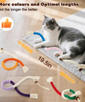 Cat playing with Cat Chew Rope Toys 4 Pack For Indoor Cats With Refillable Catnip Pouch Safe Teeth Cleaning Rope Toys