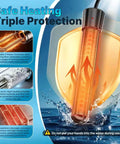 Heavy Duty 2000W Portable Water Heater Rapid Immersion Stick showcasing safe heating features and protective steel shield.