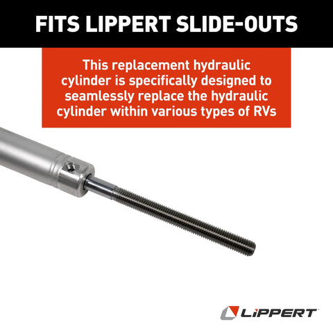 53 Inch RV Hydraulic Cylinder Replacement With 38 Inch Stroke One Point Five Inch Bore Three Quarter Inch Ten Thread For Fifth Wheel Travel Trailer And Motorhome Slide Outs close-up