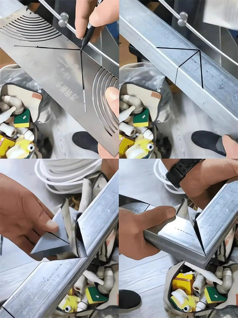 Using the Angle And Arc Marking Tool For Steelwork Take The Guesswork Out Of Marking Precise 90 Degree Angles On Steel Pipes.