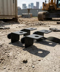 Heavy Duty Carbon Steel Container Twist Locks Anchors With Right Angle Bracket Lock System For Construction Sites displayed outdoors