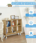 Heavy Duty 1.5 Inch Swivel Caster Wheels With Brake on a bookshelf, showcasing easy movement and no noise for furniture.