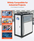 Air Cooled Water Chiller 5 Ton Portable Industrial Cooling Unit With 5HP Compressor 53L Stainless Steel Tank in industrial setting