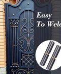 Heavy Duty Beefy Weldable Barrel Hinges Set Of 6 For Metal Doors And Gates 2.37 Inch Long 0.43 Inch Wide 0.57 By 0.23 Inch Pin 360 Degree Swing Weld On Detachable Gate Hinges For Trailers Ramps And Glass Doors Carbon Steel