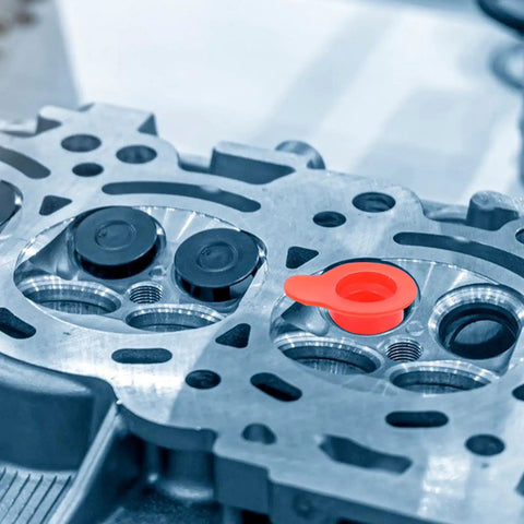 Red PVC Internal Thread Dust Plugs Caps Oil Resistant Rubber Cylinder Hole Plugs For Industrial And Scientific Use 200 Pack