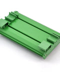 Green DIN Rail 8 Port Passive PoE Injector Module With RJ45 Power Over Ethernet For APs, Cams, VoIP Phones, side view