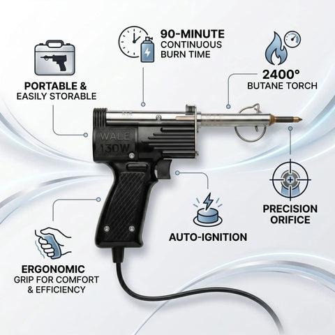Dual Watt Soldering Gun 400 And 150 Heavy Duty with Trig R Heat Control Heats Tip in Seconds to 1000 Degrees Fahrenheit