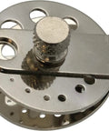 Close-up of metal Pearl Drilling Holder Vise For Beads 0.5mm To 6mm Reaming Tool Secure Bead Clamp for jewelry making.