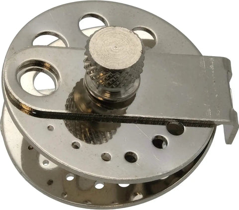 Close-up of metal Pearl Drilling Holder Vise For Beads 0.5mm To 6mm Reaming Tool Secure Bead Clamp for jewelry making.