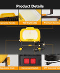 Beast 12500 Lumen LED Work Light With Dimmable Modes IP65 Waterproof Portable Flood Light on stand with ergonomic handle and accessories