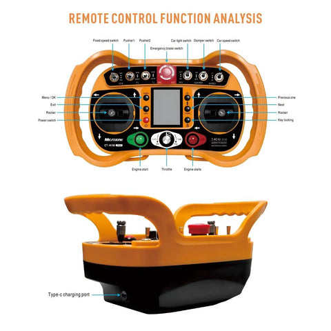 Remote control for Heavy Duty 20 Ton Electric Machinery Mover With Built-In Jack For Simultaneous Lifting And Moving.