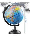Hands On 6 Inch World Globe For Kids With Stand Interactive 360 Degree Earth Globe For Classroom Or Home Safe Non Toxic Learning Toy