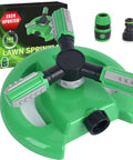Lawn Sprinkler Automatic Garden Irrigation System With 360 Degree Rotation For Big Yard Coverage Adjustable Spray Nozzles Mega Easy To Use