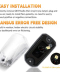 Dodge Ram ProMaster Cab Roof Marker Lights White LED Clearance Running Lamps, socket view on a clear lens with CANbus error-free design.