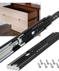 Full Extension Drawer Slides Set 10 12 14 16 18 20 22 24 Inch Side Mount Rails with Soft Close Ball Bearing for dresser cabinets