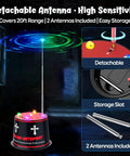 Real Talk Ghost Hunter EMF Detector With Enhanced Magnetic Field Amplifier, Real Time EMF Readings, Auto Calibration, 5 Level Sensitivity, Precise Plus Or Minus 1 C Temperature Tracking, 9V Battery Included For Paranormal Investigations, detachable antenna set