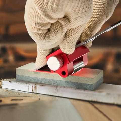 Angle Fixing Honing Guide For Whetstone Sharpening No Frills Edge Setup For Chisels And Planes 0 To 2 Point 55 Inches Red One Piece Woodworking Tool That Makes Sharpening A Breeze
