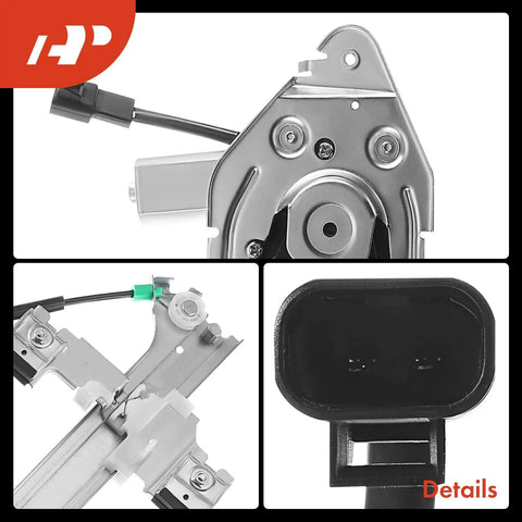 Power Window Regulator With Motor For Chevy Trailblazer, GMC Envoy, rear left driver side OE replacement details