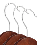 40 Walnut Wooden Suit Hangers With Notches And Chrome Swivel Hook For Suits Coats Jackets Pants Shirts Skirts Premium Lotus Wood