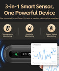 4G Remote Temperature And Humidity Monitor With Power Outage Alerts For RVs Vacation Homes And Server Rooms App Controlled No Wifi Required Includes Two Year Cellular Service displaying temperature, humidity and power status