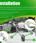 John Deere Front Draft Arm Kit Deck Lift Linkage Hanger Assembly For 102 105 115 125 135 145 155C D100 D105 D110 D120 D125 D130 D140 D150 D155 L100 L105 L107 L108 L110 L111 L118 L120 L130 LA105 LA115 LA120 LA125 X S E Series installation diagram with washer and pin