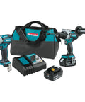 18V LXT Brushless Cordless Hammer Drill and Impact Driver Combo Kit with 5.0Ah Batteries, charger, and carrying bag