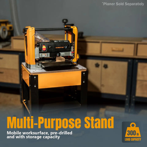 Heavy Duty Mobile Tool Stand With Wheels And Melamine Tabletop For Miter Saw Drill Press Belt Sander Bench Grinder Band Saw Scroll Saw Planer On The Go Orange Finish UT1008 with metal frame and pre-drilled top