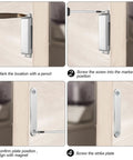 4 Pack Magnetic Door Catch 150lb Stainless Steel Heavy Duty Cabinet Magnets installation steps on wooden door