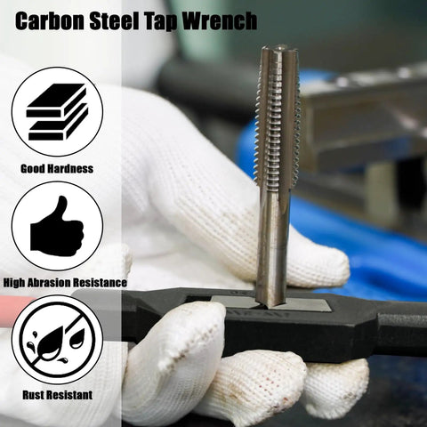 Two Pcs Adjustable Tap Wrenches With Ratcheting Handles for reamers, durable black oxidized showing rust resistance.
