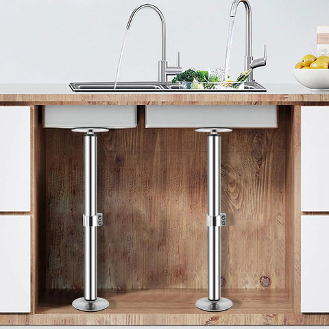 Undermount Sink Brackets For Kitchen And Bathroom, Stainless Steel Support With Adjustable Legs, Bottom Installation