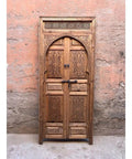 Custom Solid Wood Barn Door For Interior Sliding Or Hinged Use, Handcrafted Rustic Single Door, Ornate Carvings, 71x34 Inches