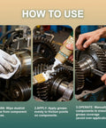 How to use Garage Grade White Lithium Grease for automotive chassis and more EP heavy duty lubricant shown in three steps image