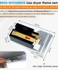 Upgraded Gas Dryer Repair Kit With Igniter And Gas Valve Coils For Whirlpool Kenmore Dryers WP338906 338906 Flame Sensor 279311 279834