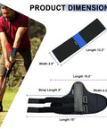 Golf Swing Training Kit With Wrist Stabilizer And Arm Band dimensions and model practicing swing