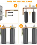 Installation steps for 6 Inch Gate Roller Guide With L Bracket Heavy Duty Adjustable Sliding Gate Roller Kit for sliding gates