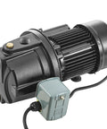 115 Volt Shallow Well Jet Pump 1 HP Heavy Duty Cast Iron Irrigation Water Pump with motor and wiring shown